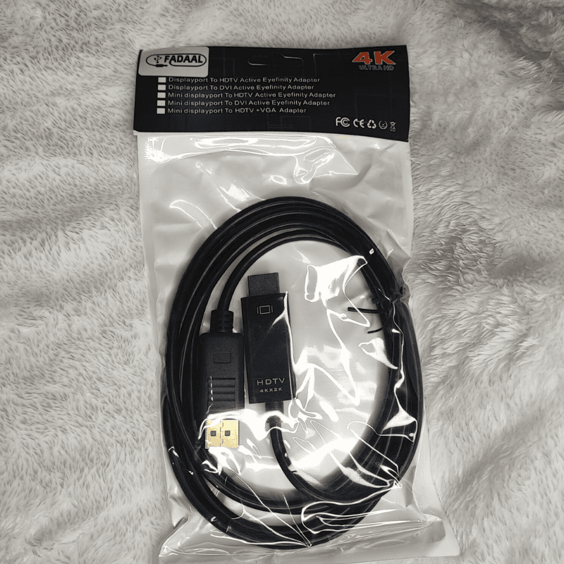 Interfaz Multimedia HDMI a DisplayPort, Cable Adaptador de Pantalla Estable de Alta Velocidad 4K 60Hz
