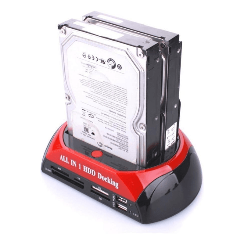 Estación de acoplamiento para HDD todo en 1, estación de acoplamiento para HDD multifunción SATA de 2,5''/3,5'