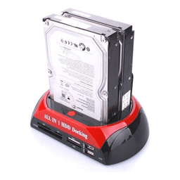 Estación de acoplamiento para HDD todo en 1, estación de acoplamiento para HDD multifunción SATA de 2,5''/3,5'