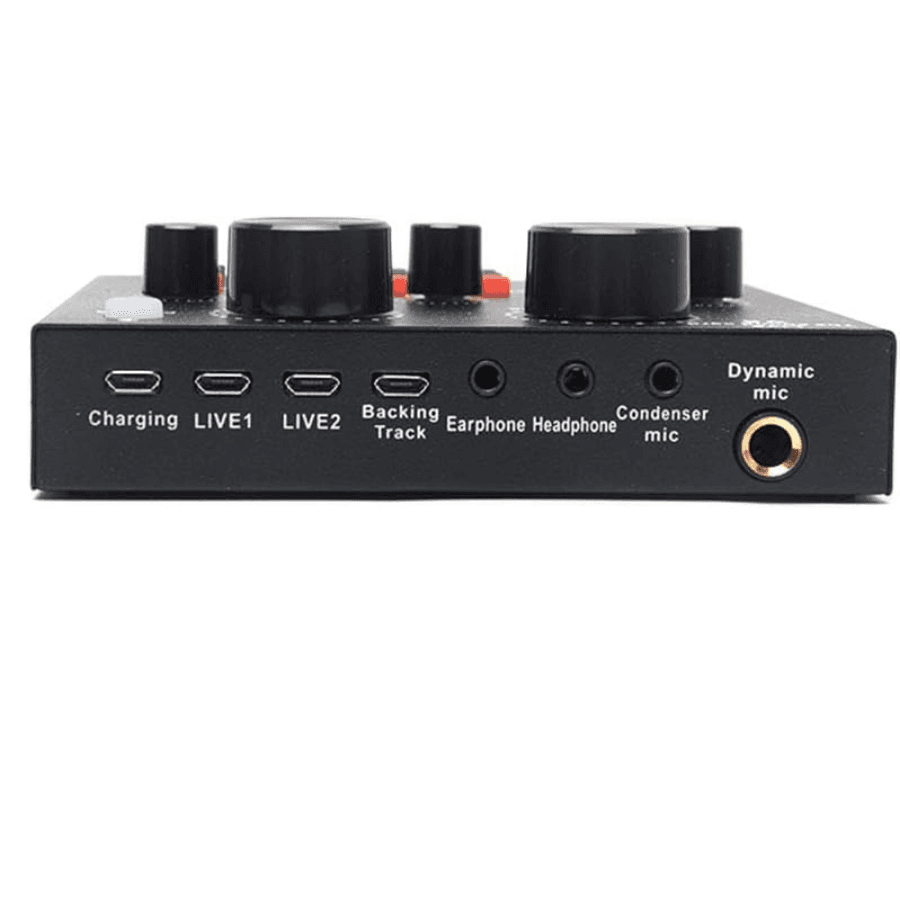 Tarjeta de sonido con micrófono para transmisión en vivo USB