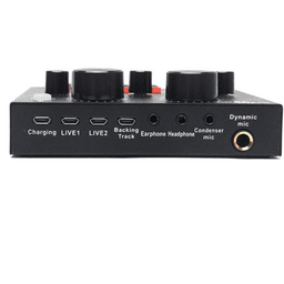 Tarjeta de sonido con micrófono para transmisión en vivo USB