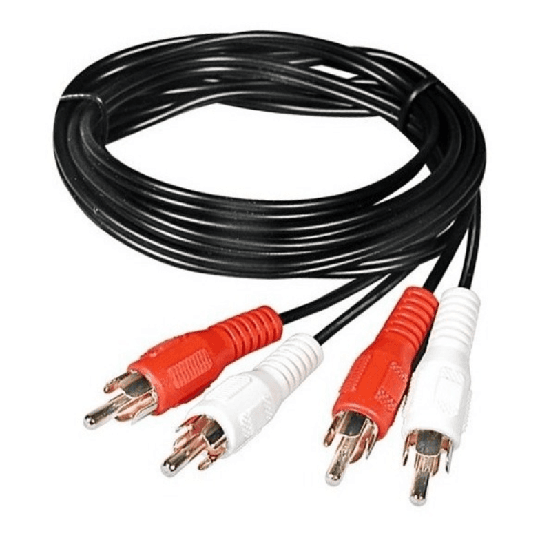 Cable RCA rojo y blanco de 2 metros