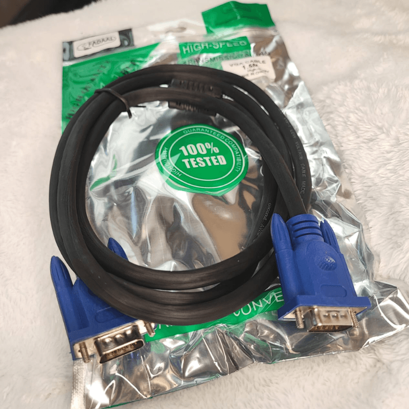 VGA A VGA  Acero revestido de cobre Pantalla Línea VGA estándar 3+6 Línea de conexión VGA de 15 pines Macho/Macho 1,5 metros