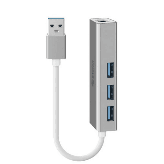 Adaptador de red USB 3.0 tipo A a Gigabit Ethernet RJ45 10/100/1000Mbps con 3 puertos USB3.0